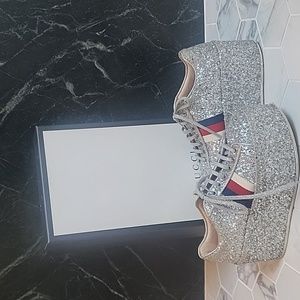 Sparkly Gucci peggy platform sneakers ✨️